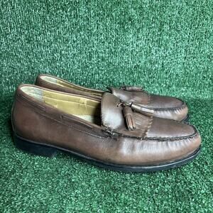 Weejuns Kiltie Tassel Loafer Mens 11.5 D Brown Leather Preppy Classic *See Pics*